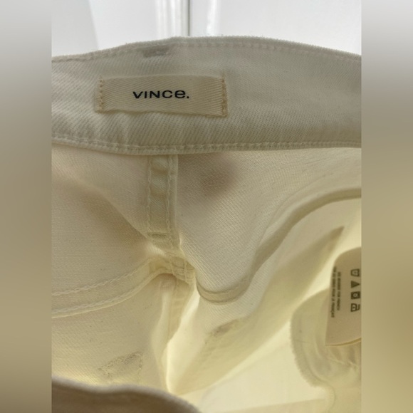 Vince 5 Pocket Skinny Women's Crisp White Skinny Jeans with Raw Hem - Picture 9 of 11